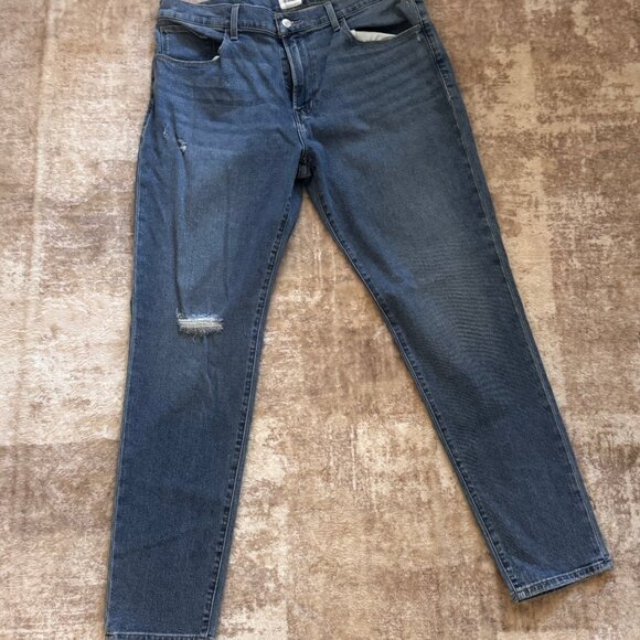 Hudson Jeans Zane Skinny Cut Denim Medium Blue Jeans w/ Light Distressing, 38 - Picture 2 of 6